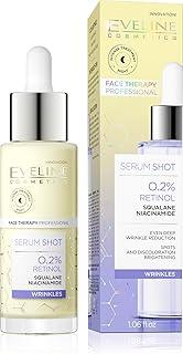 Eveline Cosmetics Face Serum for Glowing Skin and Whitening Shot 0.2% Retinol, Dermatologically Tested, Fast-Absorbing Texture for Easy Application, Face Serum for Wrinkles- 30ml