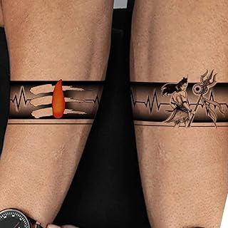 Komstec Lord Shiva Hand Band Tattoo For Male And Female Temporary Tattoo Sticker