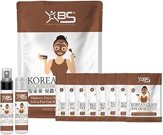 XBS Professional Korean Glass Facial 10-Step Rejuvenating Treatment | Hydration with Arbutin | Reduces Pores, Fights Acne, Lightens Scars | Age-Defying Formula for All Skin Types | Micro-Biome Friendly | Infused with Fermented Rice Water