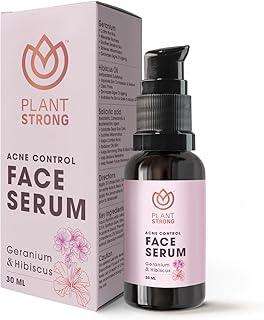 Acne Control Face Serum with Hibiscus & Geranium for Oily & Acne-Prone Skin - Reduce inflammation - 30ml