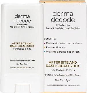 Derma Decode After Bite & Rash Cream Stick for Babies & Kids, Quick Relief from Itching, Rashes, Mosquito Bites, with Hyaluronic Acid, Betaine & Zinc Oxide | Hygenic No-touch Application - 15gm
