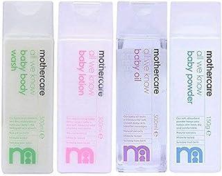 Mothercare All We Know Baby Body Wash (300ml), Baby Lotion (300ml), Baby Oil (300ml) and Baby Powder (150gm) Combo