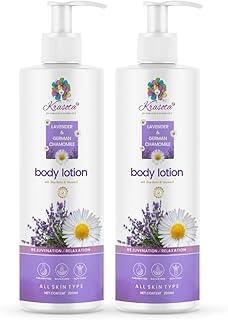 Krasota Moisturizing Body Lotion with Lavender & German Chamomile for SilkySmooth, Revitalized Skin Enriched with Vitamin B3 & Shea Butter - 200ml (Pack of 2)