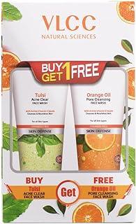 VLCC Tulsi Face Wash, 150ml with Free Orange Oil Face Wash, 150ml