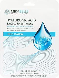 Mirabelle Hyaluronic Korean Face Sheet Mask For Anti-Aging | Hydration (Pack of 2)