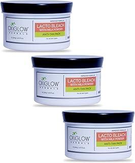 OxyGlow Herbals Bleach Cream Lacto Enriched with Milk Powder| Removes Tan & Hydrates the Skin| Whitens, Lightens & Brightens the Skin 500Gram(Pack of 3)