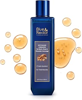 Blue Nectar Ayurvedic Pain Relief oil for Body, Back, Knee, Legs, Shoulder and Muscle pain with Cinnamon and Clove (17 Her