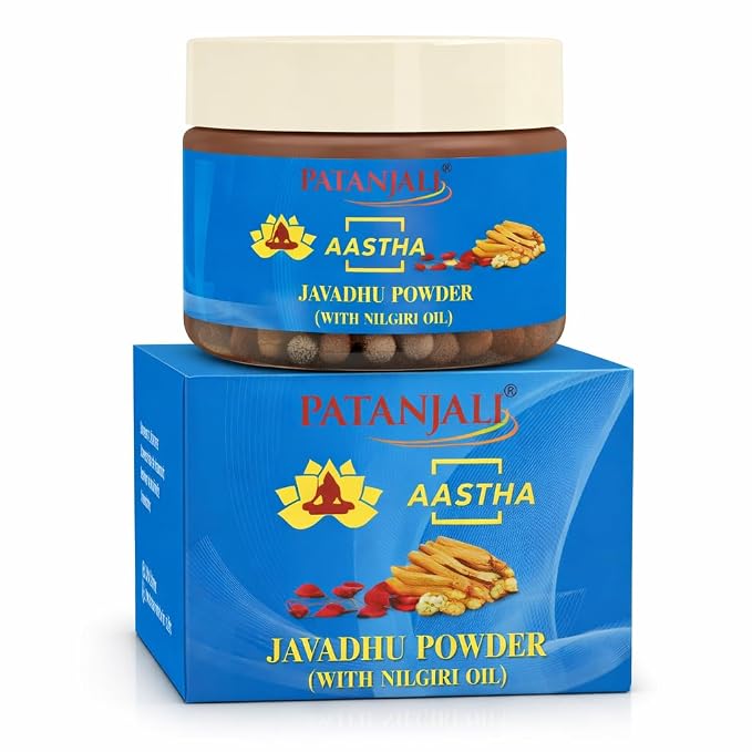 Patanjali Aastha Javadhu Powder With Nilgiri Oil, 1 Count | 1GMS