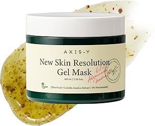 AXIS-Y New Skin Resolution Gel Mask Mugwort with 2% Niacinamide - Spot Treatment for Face, Barrier Repair & Brightening - Vegan Korean Skin Care Face Mask - 100ml
