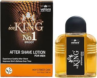 Vetoni Ice King No. 1 Orange After Shave Lotion for Men – Menthol & Citrus Burst for Soothing, Moisturizing and Refreshing Skin After Shave Care | (100 ml), Pack of 1