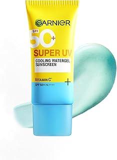 Garnier Super UV Cooling Watergel Sunscreen SPF 50 PA++++ | Instant Cooling & 8-hr freshness |Lightweight gel |No white cast |Suitable for oily dry sensitive & combination skin | For men & women,60ml