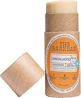 The Bare Bar Sandalwood Deodorant Stick - 60 gm | Woody floral Fragrance| Odor & Sweat Control | Gentle, Natural formula & Chemical free| Travel Mini Size Solid Deodorant for Men & Women