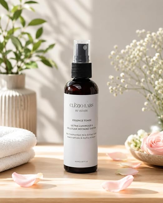 Clézio Labs Essence Toner with Bio-Fermented Rice Extract, Niacinamide & Alpha-Arbutin |