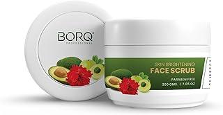 BORQ Skin Brightening Face & Body Scrub 200gm | For Glowing Skin | For Whitening & Lightening Skin | Removes Tan and Blackheads Improves Skin Tone | Hydrates & Repairs Skin Barrier | For Man & Women