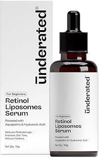 Underated Retinol Liposomes Face Serum for Beginners Powered with Aquaporins & Hyaluronic Acid | Anti-Aging, Hydrating & Brightening | 30g