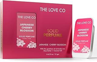 THE LOVE CO. Japanese Cherry Blossom Solid Perfume for Men & Women | Long-Lasting Floral Fragrance Balm | Alcohol-Free, Travel-Friendly, Pocket Perfume Stick | Luxury Scent - 12gm
