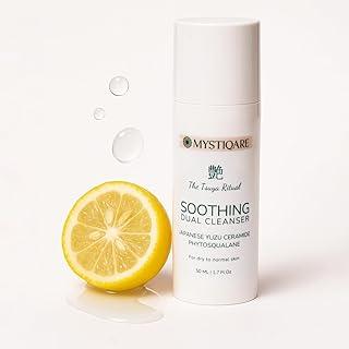 Mystiqare Soothing Dual Cleanser | Makeup Remove, Face Wash & Cleansing Oil | Japanese Beauty Formula | Deep Pore Cleanse for Soft, Glowing Skin | 50ml
