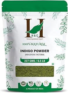 H&C Herbal Ingredients Expert Natural Indigo Powder - 227Gm, Hair Colorant for men and women, Herbal Hair Coloring for Black Hair, No Chemical, Color and Preservatives