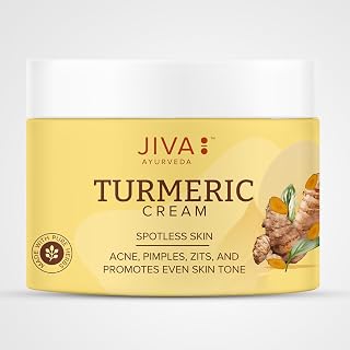 Jiva Turmeric Cream 100gm | 100% Ayurvedic Formula | Nourishes Skin, Improves Complexion And Prevents Acne, Pimples, Zits