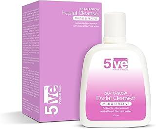 5ive Minutes of Beauty Facial Cleanser All Skin Types - 125 ml, Gentle Skin Face Cleaner for Dry to Normal & Sensitive Skin, Facewash for Men & Women, Niacinamide Face Wash