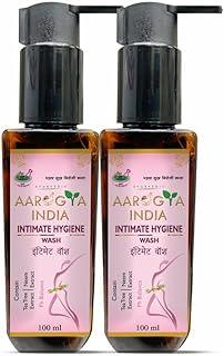 Aarogya India| Daily intimate wash| Hygiene Wash for Women, Vaginal Wash, Smooths Skin | Anti-Bacterial and prevents infections | Restores pH Balanace| No itching, Burning, white Discharge| 100ml ( Pack of 2 )