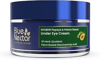 Blue Nectar Under Eye Cream for Dark Circles, Wrinkles, Fine Lines & Puffiness for Women | Natural Niacinamide from Papay Pack of 2