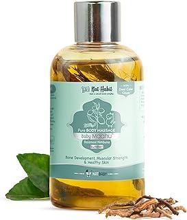Nat Habit Baby Massage Oil Summer Maahu Balamool Nimbuka For Bone Development, Muscular Strength & Healthy Skin - Suitable For Ages 0 to 12 years - Zero Chemicals & Preservatives - 100ml