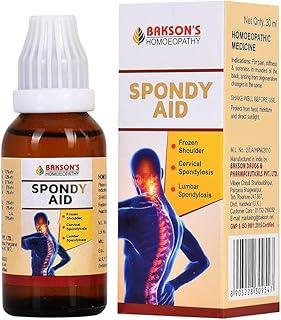 Dr. Bakshi's Bakson's Homoeopathy Spondy Aid Drops | Helps In Reducing Pain, Stiffness & Soreness In Back Muscles | Reduces Stiffness & Radiating Pain Associated With Cervical and Lumbar Spondylosis, 30 ml
