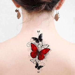 Butterfly With Black Trible Design Colourful Temporary Tattoo for Men and Women Waterproof Sticker