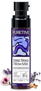 PURETIVE Deep Sleep Pillow Mist | Sleep Mist | Body+Linen+Room | 100% Pure Scent Mist with Essential Oil | Reduce Tension & Restless Sleep | Promotes Restful & rejuvenating sleep | 100ml