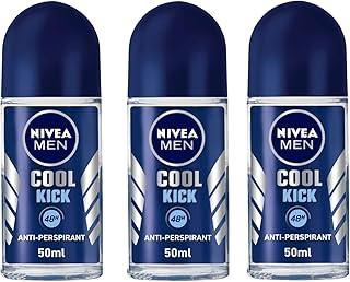 Nivea Cool Kick Deodorant Roll On for Men, 50ml, Pack of 3
