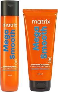 Matrix Opti.Care Professional Shampoo and Conditioner Combo for Salon Smooth Straight Hair | Control Frizzy Hair for up to 4 Days | With Shea Butter | No Added Parabens (350 ml + 196 g)