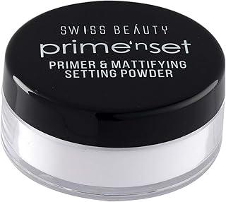 Swiss Beauty Primer Mattifying Setting Powder With Spf 15 |Translucent Powder For Face Makeup| Shade-01, 10G |