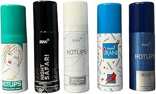 RIAN MINI DEODORANT BODY SPRAY 40ML(HOTLIPS,NIGHT SAFARI,IRANI,SILVER CODE,BLEU)