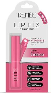 RENEE Lip Fix 3 in 1 Tinted Lip Balm 03 Mimosa 1.6 Gm Heals, Lightens & Nourishes | Dual Core Care Enriched with Vitamin E, Shea Butter & Jojoba Oil for Dry & Chapped Dry Lips