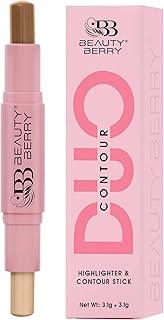 Beauty Berry Premium 2 in 1Highlighter Contour Stick Concealer Contouring Shade and Highlighter, Easy-to-Blend Formula, for a Defined and Chiseled Look (Shade 01)