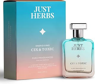 Just Herbs Energising Cin & Tonic EDP Perfume for Men, Long Lasting Up to 8 Hours Pure Fragrance Eau Da Parfum Body Spray