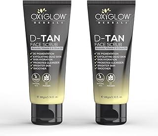 OxyGlow D-Tan Scrub|De-Pigmentation|Exfoliating Dead Skin|Skin Hydration|Promotes Skin Cleanser|Brighter Skin|Smoother|100Gram(Pack of2)