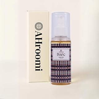 Ahroomi Dare Body Mist Spray for Men & Women, 100ml with Neroli & Patchouli Essential Oil | Refreshing Natural Fragrance | Vegan | Toxin-Free | Long-Lasting Perfume Mist for Everyday Freshness