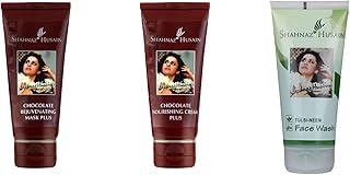 Shahnaz Husain Chocolate facial kit (1 Chocolate Nourishing Cream Plus 50GM and 1 Chocolate Rejuvenating Mask 100GM) (Pack of 2) and Tulsi Neem Face Wash - 50GM