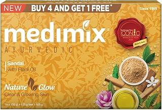 Medimix Ayurvedic Sandal Bathing Bar, 125 g (4 + 1 Offer Pack)