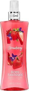Body Fantasies Signature Fragrance Body Mist For Girls & Women's Strawberry, 236Ml, Long Lasting Body Spray And Perfume For Women, No Gas - Fruity