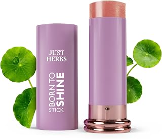 Just Herbs Born To Shine Shimmery Glimmering Pink Smooth | Portable | Moisturises & Hydrates infused with Shea Butter and