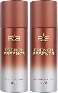 FRENCH ESSENCE Deodorant Spray Perfume/Deodorant for men/Men Deo/Body Spray for men,Long Lasting Fragrance, Fresh Scent (Oud) Deo 150ml Each - combo offer Pack of 2