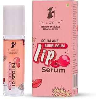 Pilgrim Spanish Squalane Lip Serum (Bubblegum)with roll-on for Visibly Plump Lips | Hydrating Lip serum for dark lips |Lip serum with Shea Butter & Pomegranate for plump & soft lips |Men & Women |6 ml