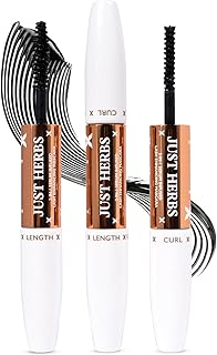 Just Herbs 2-in-1 Serum-infused Lash Enhancing Mascara Castor Oil + Coconut Oil 8g Pack of 2