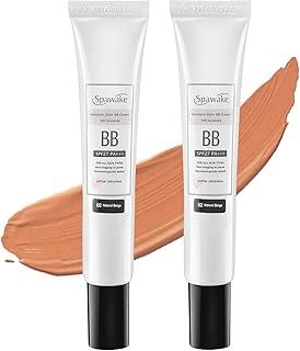 Spawake Moisture Glow BB Cream 02 Natural Beige – Natural looking Coverage, 10-Hour Hydration, SPF27/PA+++, Blue Light Protection, J-Beauty Formula for All Skin Types, Pack Of 2, 60G
