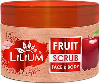 Lilium Face & Body Fruit Scrub 250GM, Nourishing Vitamins & Antioxidants, Gently Removes Dead Skin Cells, Unclogs Pores, & Reveals a Radiant Glow, Healthy & Vibrant Skin, For All SKin Types