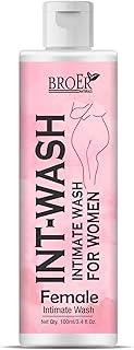 BROER INT-WASH Intimate Wash for Women - 100 ml, infused with Lactic Acid, Hygiene Wash for Women, Vaginal Wash, Women Genital Wash, Suitable for All Skin Types