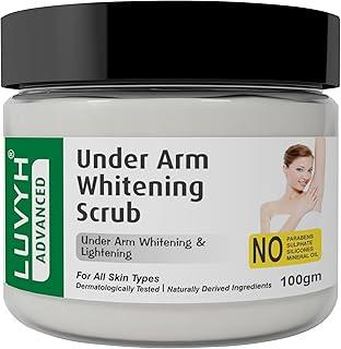 Luvyh Underarms Body Scrub For Dark Back,Arms, Elbow For Tan Removal - Scrub 100g for All Skin Types No Parabens, No Mineral Oil, No Sulphate, No Silicone